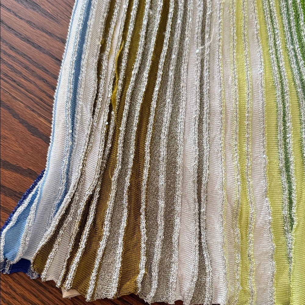 Missoni Sleeveless Paillette Stripe Knit Mini Dress In Multi - Picture 15 of 16